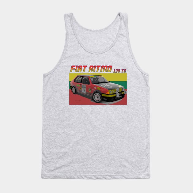 Abarth Fiat Ritmo 130 TC Tank Top by PjesusArt